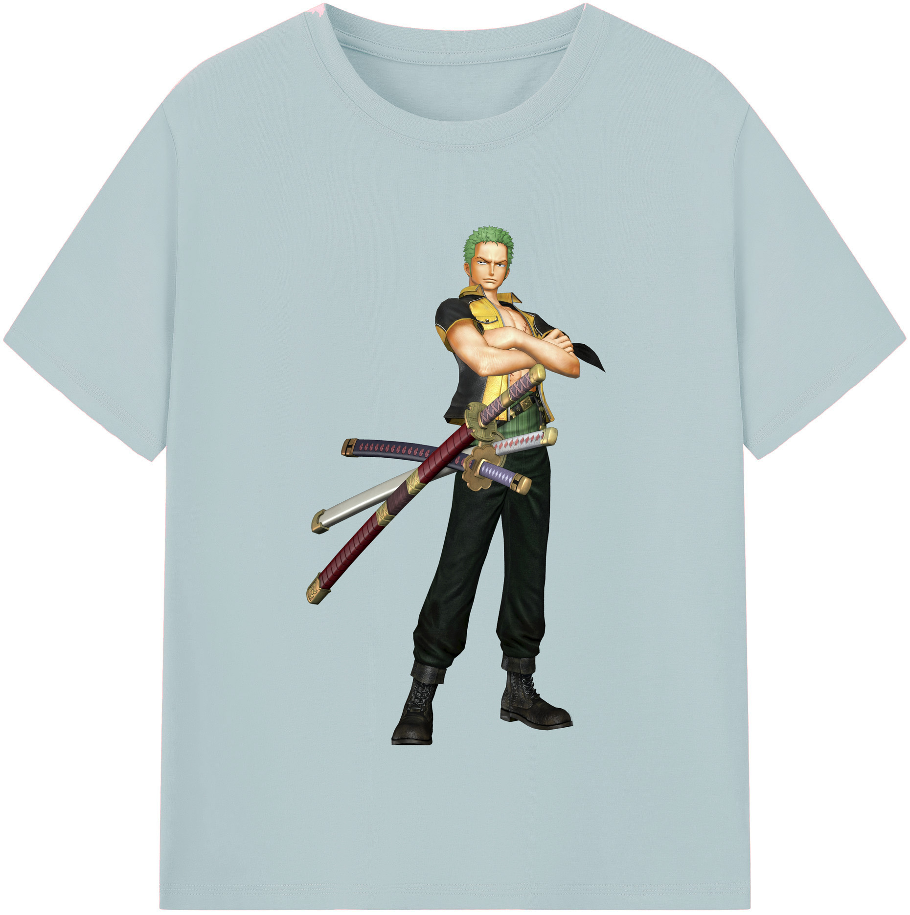 ワンピース ロロノア・ゾロ ONE PIECE Roronoa Zoro 綿100％半袖Tシャツ（フロントプリント）